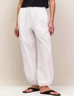Pure Cotton Cargo Cuffed Trousers