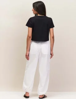 Pure Cotton Cargo Cuffed Trousers
