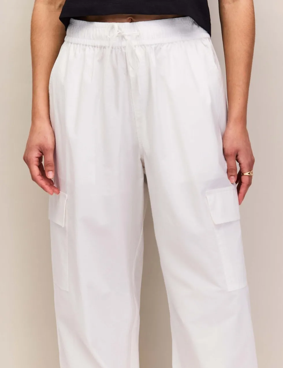 Pure Cotton Cargo Cuffed Trousers