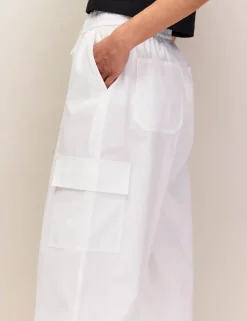 Pure Cotton Cargo Cuffed Trousers