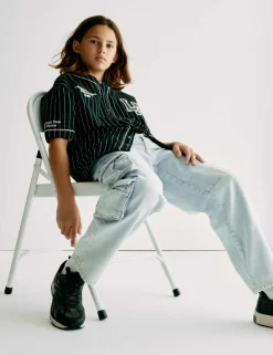 Pure Cotton Cargo Jeans (6-16 Yrs)