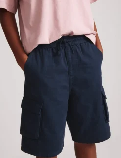Pure Cotton Cargo Shorts (6-16 Yrs)
