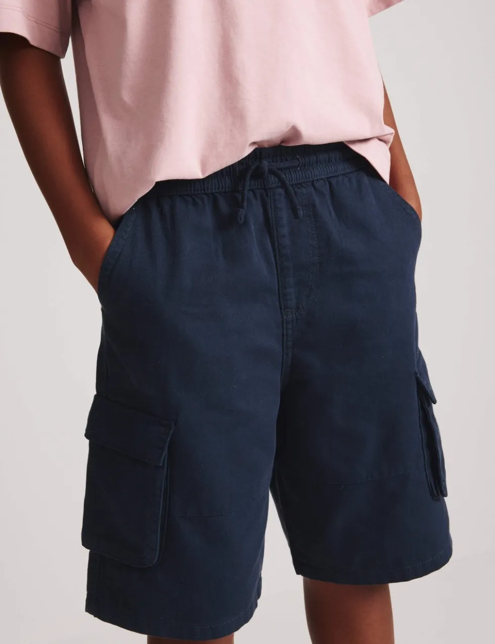 Pure Cotton Cargo Shorts (6-16 Yrs)
