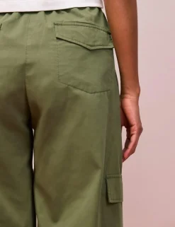 Pure Cotton Cargo Straight Leg Trousers