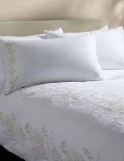 Pure Cotton Celandine Embroidered Bedding Set