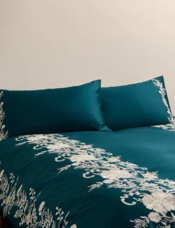 Pure Cotton Celandine Embroidered Bedding Set