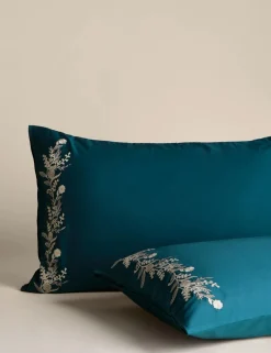 Pure Cotton Celandine Embroidered Bedding Set