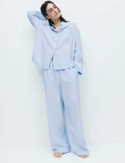 Pure Cotton Chambray Lounge Shirt