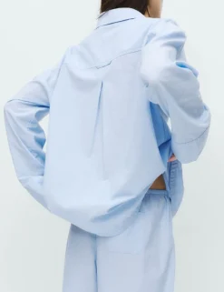 Pure Cotton Chambray Lounge Shirt