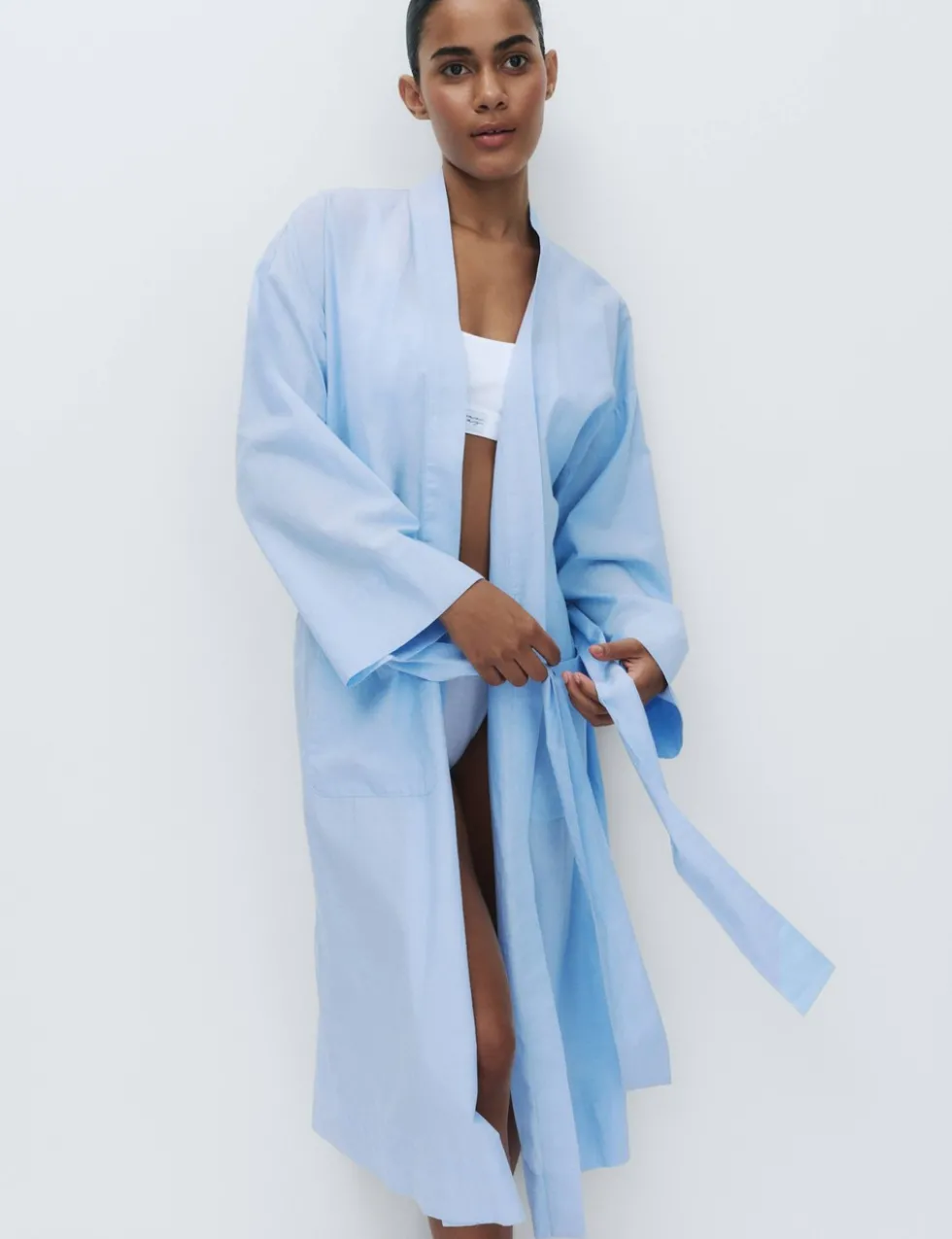 Pure Cotton Chambray Wrap