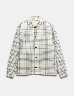 Pure Cotton Check Overshirt