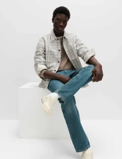 Pure Cotton Check Overshirt