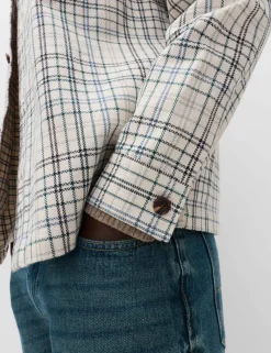 Pure Cotton Check Overshirt