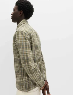 Pure Cotton Check Overshirt