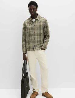 Pure Cotton Check Overshirt
