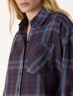Pure Cotton Checked Collared Shirt