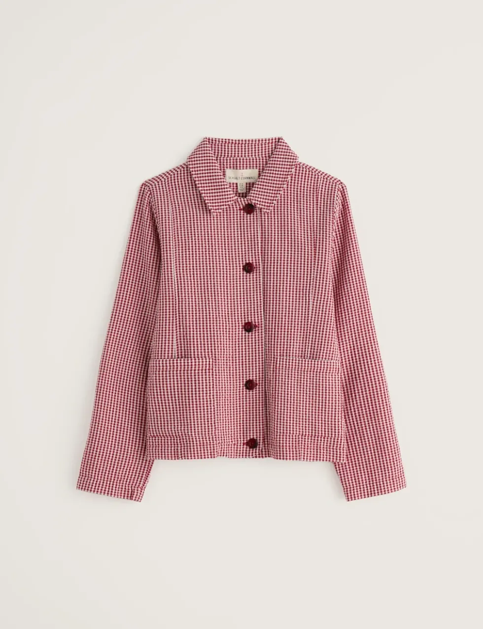 Pure Cotton Checked Collared Shacket