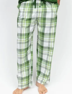 Pure Cotton Checked Drawstring Pyjama Bottoms