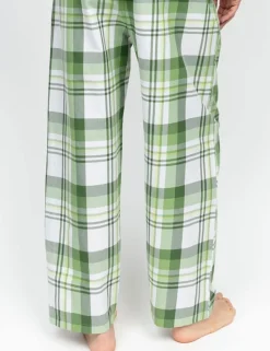 Pure Cotton Checked Drawstring Pyjama Bottoms