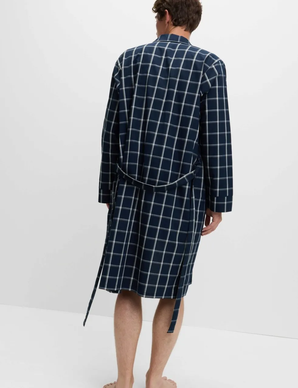 Pure Cotton Checked Dressing Gown