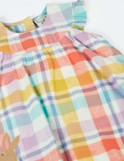 Pure Cotton Checked Dress (3-24 Mths)