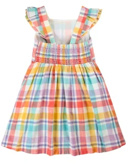 Pure Cotton Checked Dress (2-10 Yrs)