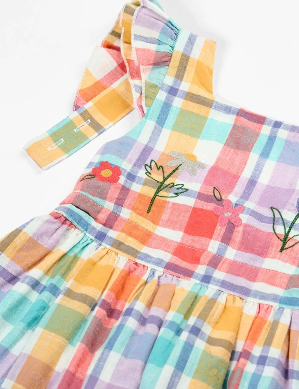 Pure Cotton Checked Dress (2-10 Yrs)
