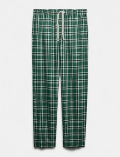Pure Cotton Checked Loungewear Bottoms