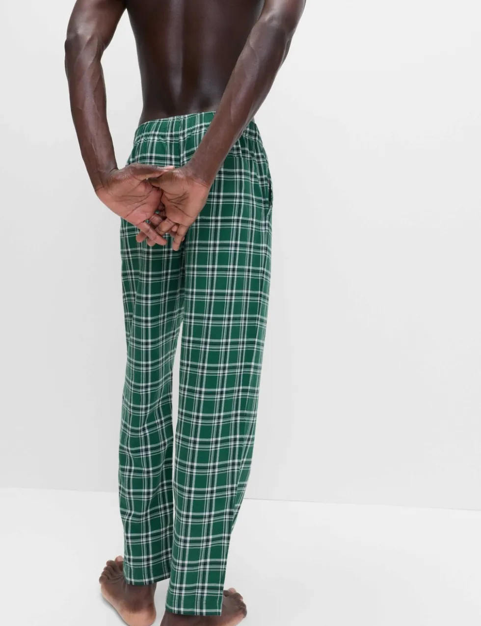 Pure Cotton Checked Loungewear Bottoms