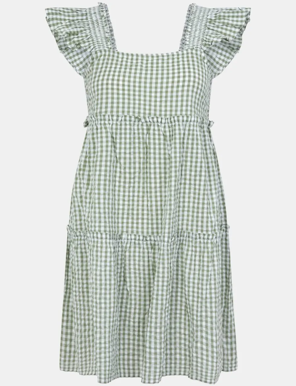 Pure Cotton Checked Mini Beach Dress