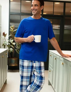 Pure Cotton Checked Pyjama Bottoms