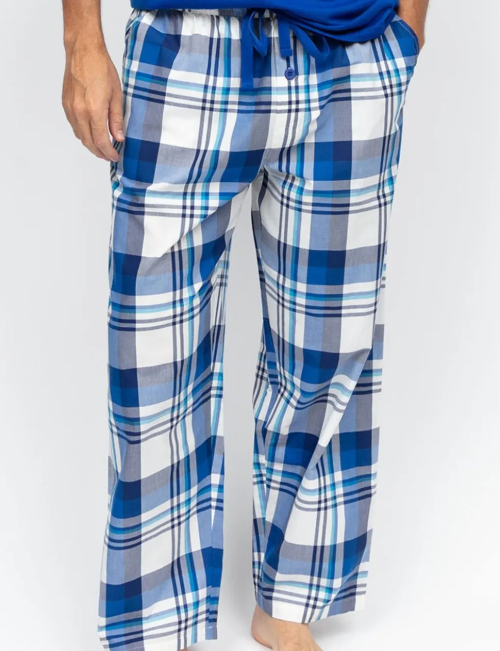 Pure Cotton Checked Pyjama Bottoms