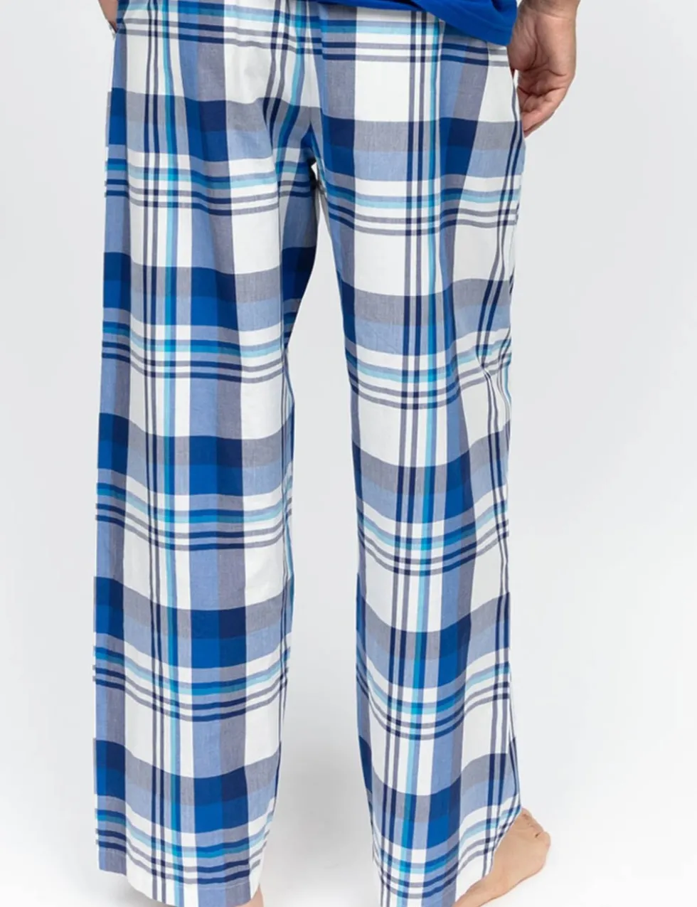 Pure Cotton Checked Pyjama Bottoms