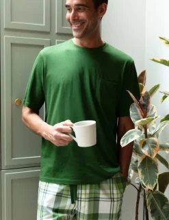 Pure Cotton Checked Pyjama Shorts