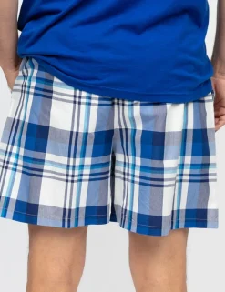 Pure Cotton Checked Pyjama Shorts