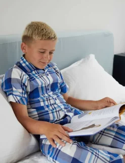 Pure Cotton Checked Pyjamas (2-13 Yrs)