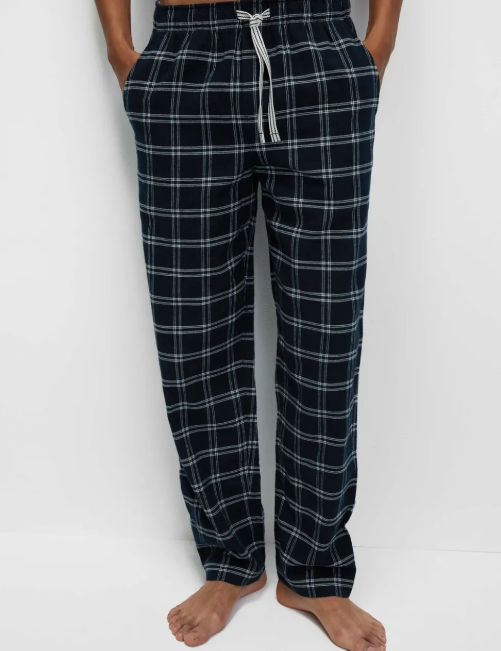 Pure Cotton Checked Pyjama Bottoms