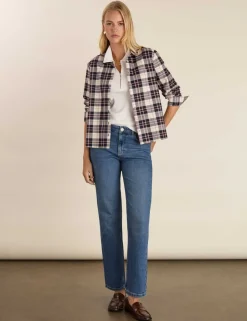 Pure Cotton Checked Relaxed Shirt