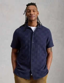 Pure Cotton Checked Short Sleeve Shirt