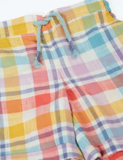 Pure Cotton Checked Shorts (2-10 Yrs)