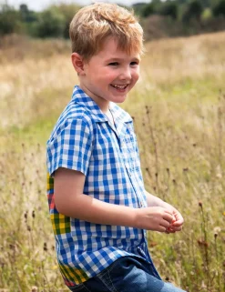 Pure Cotton Checked Sun Shirt (2-10 Yrs)
