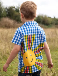 Pure Cotton Checked Sun Shirt (2-10 Yrs)