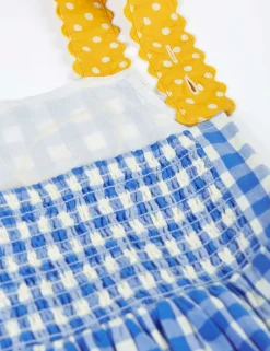 Pure Cotton Checked Sunflower Dress (1-10 Yrs)