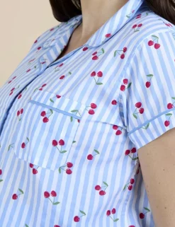 Pure Cotton Cherry Maternity Pyjama Set