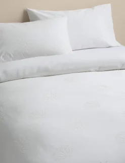 Pure Cotton Coastal Broderie Bedding Set