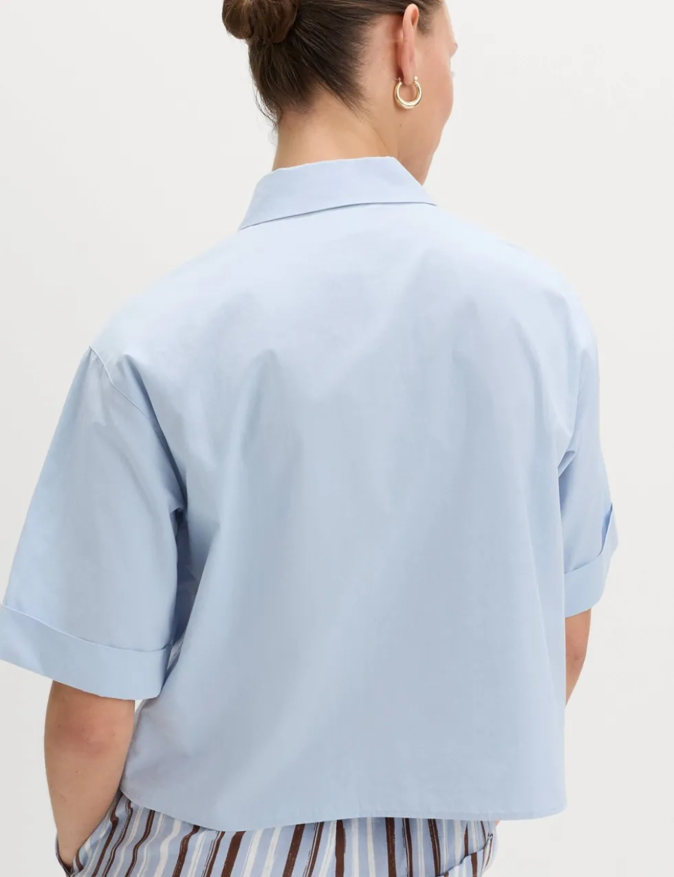 Pure Cotton Collared Boxy Shirt