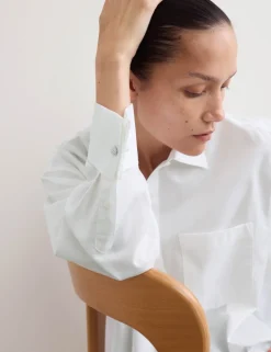 Pure Cotton Collared Double Cuff Shirt