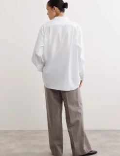 Pure Cotton Collared Double Cuff Shirt