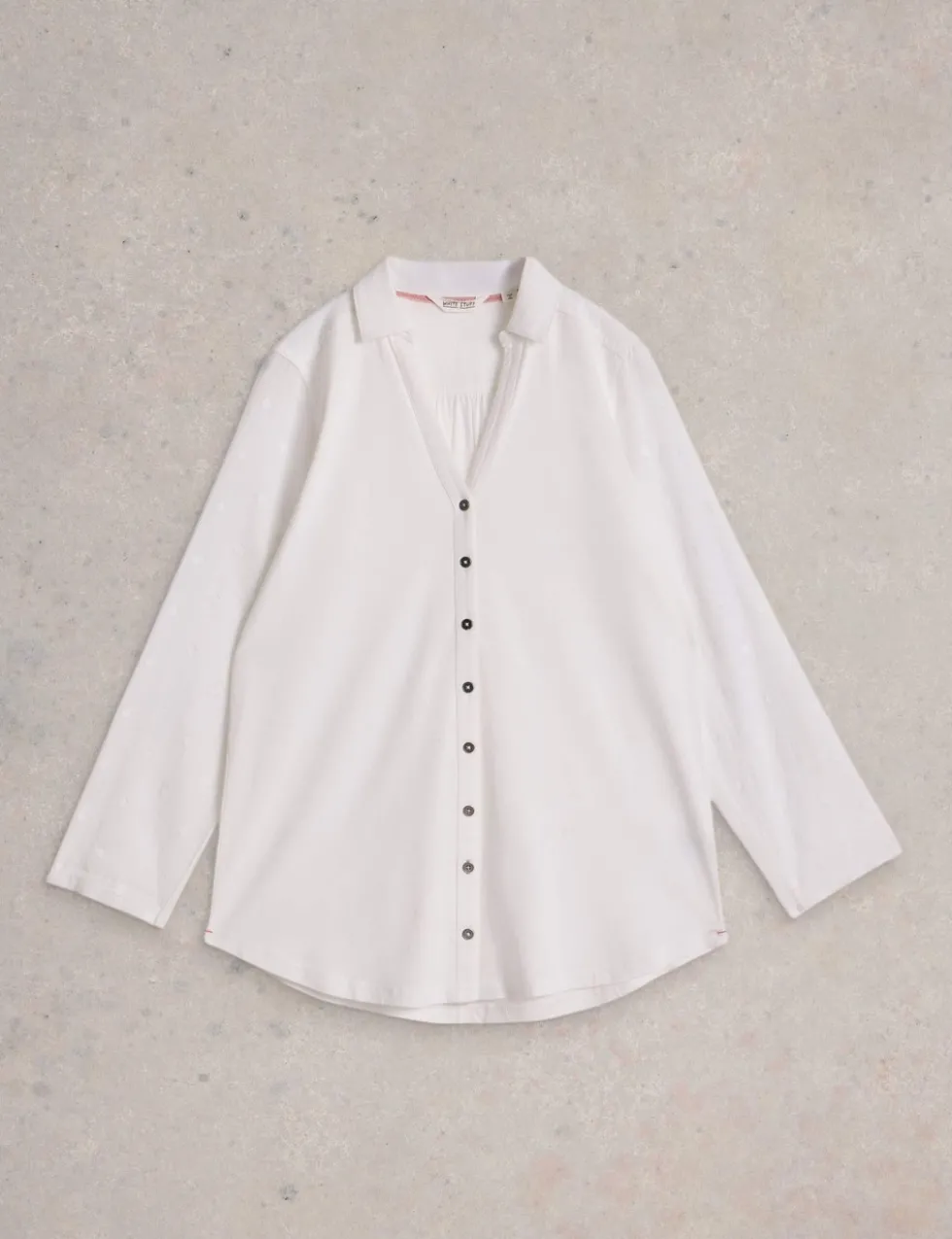Pure Cotton Collared Longline Shirt