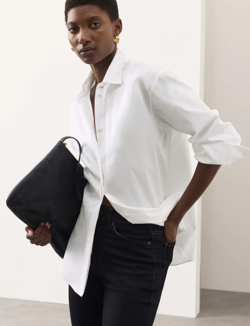Pure Cotton Collared Relaxed Shirt